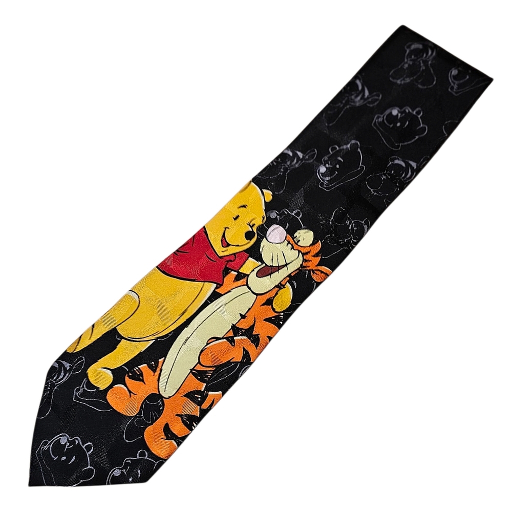 Winnie the Pooh Black and Orange Tie